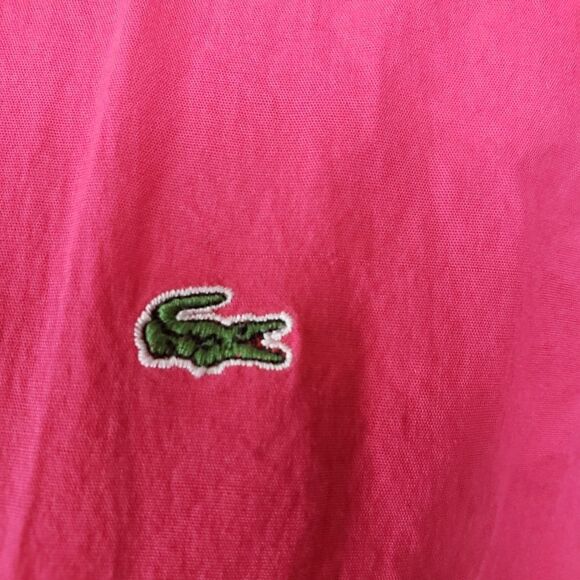 Lacoste pink button up cap sleeve blouse - Picture 7 of 8